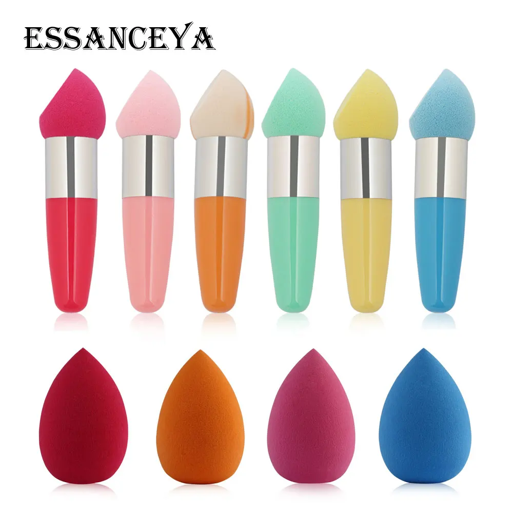 

ESSANCEYA New 1-2pcs Drop Makeup Puff / Egg Makeup Sponge Foundation Soft Cosmetic Puff Powder Smooth Beauty Puff Wholesale