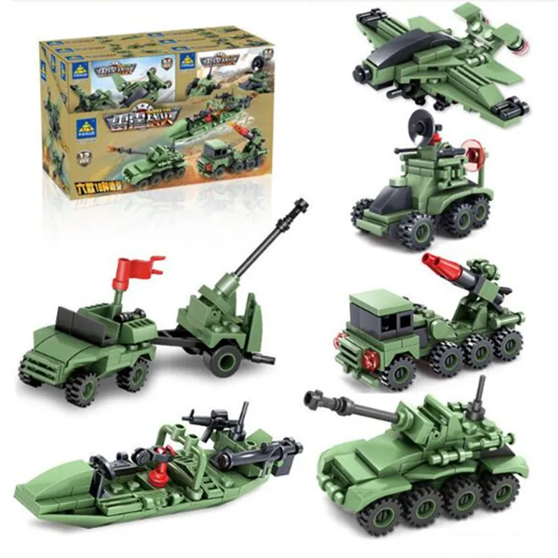 6 box/set Военная серия истребитель танков ракетная установка фрегат корабль модель