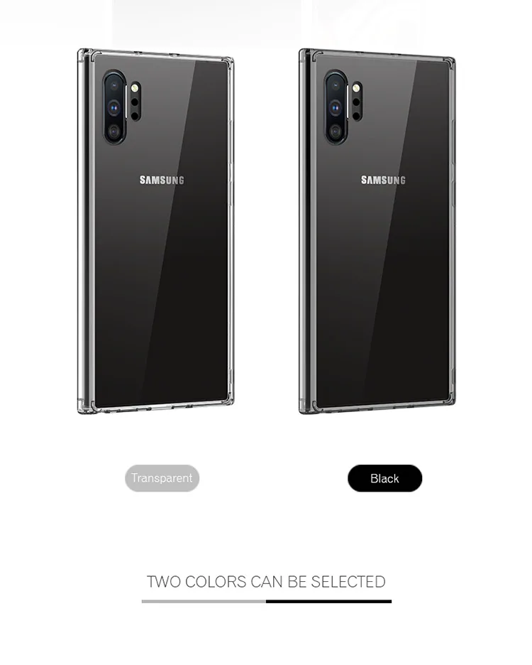Прозрачный креативный противоударный чехол для телефона samsung Galaxy Note10 Note10+ ударопрочный защитный чехол-бампер