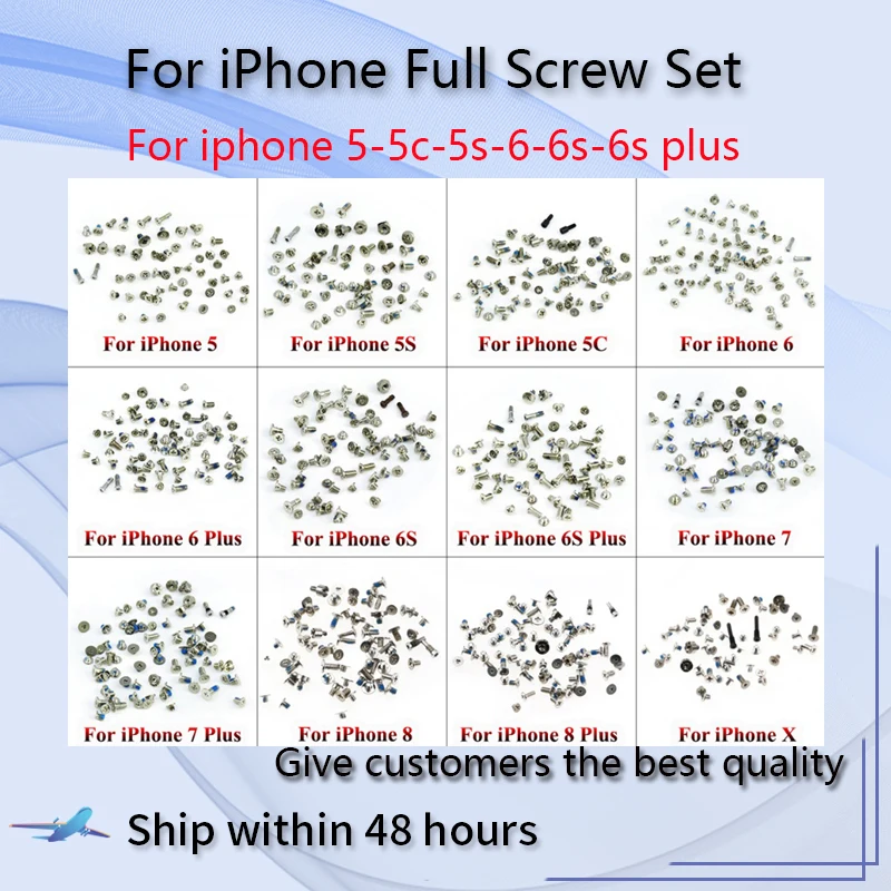 Полный набор винтов для замены iPhone 5 5S 5C iphone 6 6S Plus болты ремонта полный комплект