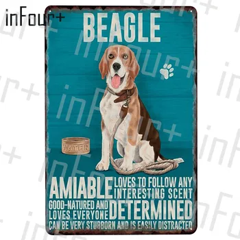 

Beagle Dog Pet Metal Plate Tin Sign Plaque Metal Vintage Decor Metal Sign Metal Poster Home Bar Pub Decoration Vintage Posters