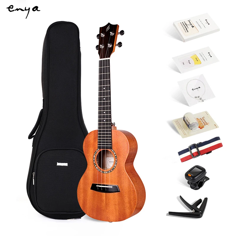 Electric Guitar Beginner Kit - Enya Ukulele Mahogany Wood Concert Tenor 23 26 Ukelele Hawaii Mini Guitar Beginner Kit With Gig Bag Strap Strings Tuner Capo Ukulele Aliexpress