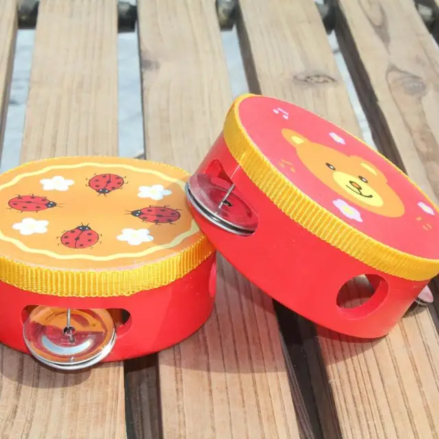Children Kids Music Toys Educational Cartoon Mini Musical Beat Instrument Hand Drum Baby Gifts 5