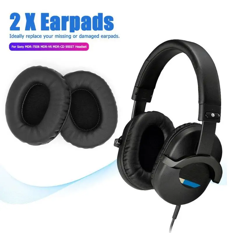 1 пара Сменные амбушюры для sony MDR-7506 MDR-V6 MDR-CD 900ST наушники губка пены памяти и белок