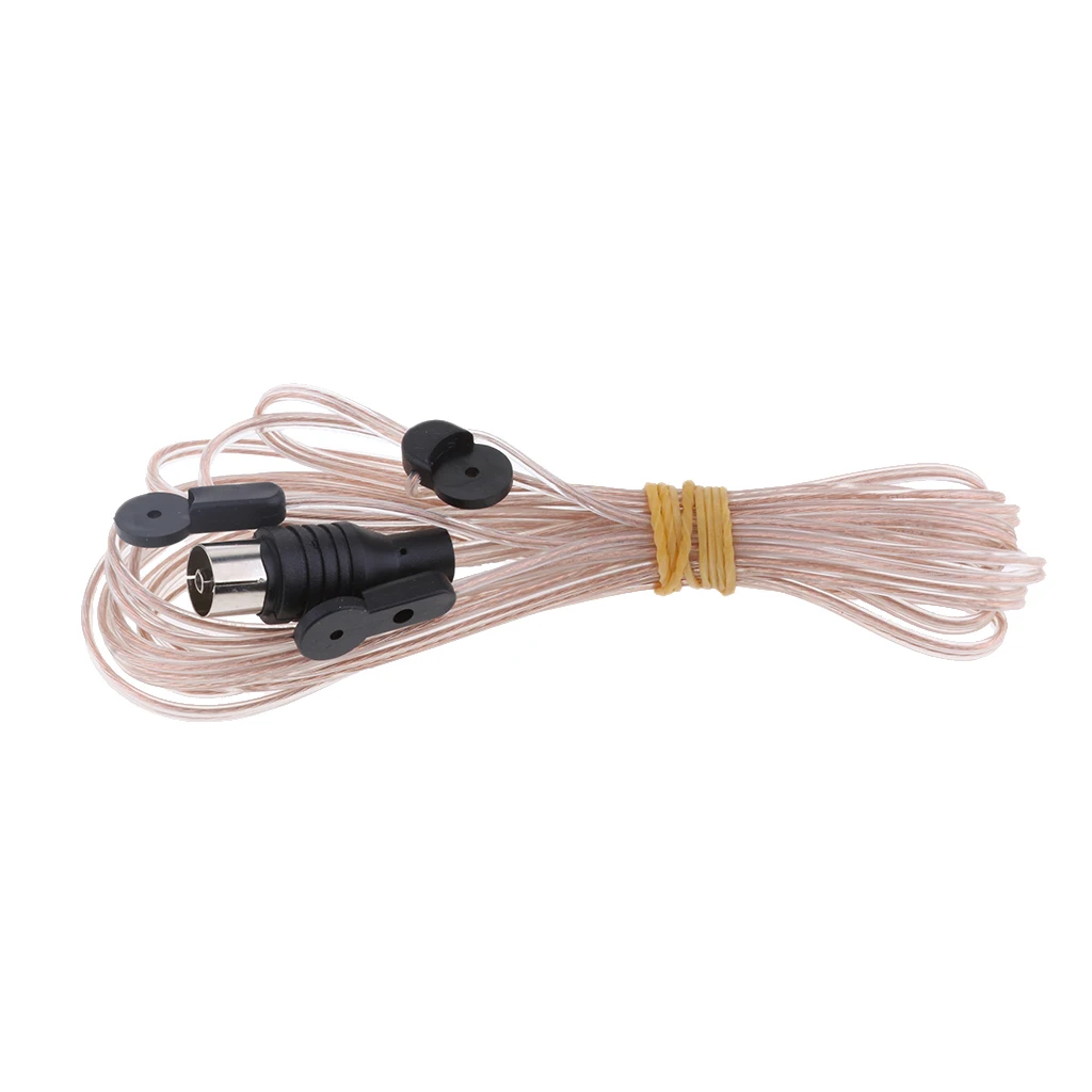 Indoor FM Dipole T Shape Antenna,Copper Aerial-HD Radio Female Pal Connector, 75 Ohm For Sony Chaine Stereo Receiver