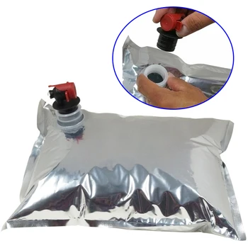 

10Pcs 3L Aluminum Foil BIB Bag In Box W/ Butterfly Tap Food Beer Juice Drink Bag High Quality And Durable