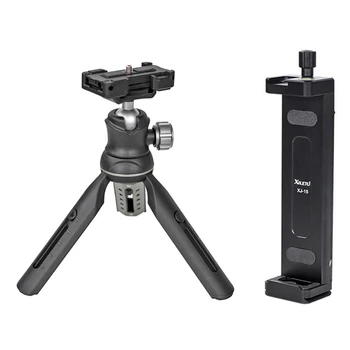 

Xiletu 1Pcs Cb-1 2 in 1 Mini Tabletop Tripod & 1Pcs Universal Aluminum Alloy Tablet Phone Stand Holder Clip