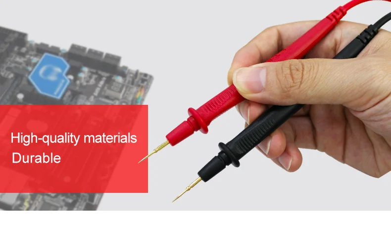 UNI-T Multimeter-Messleitung UT-L72 10 A 1000 V Nadelspitze Draht Stift Kabel Messsonden – Detail 7