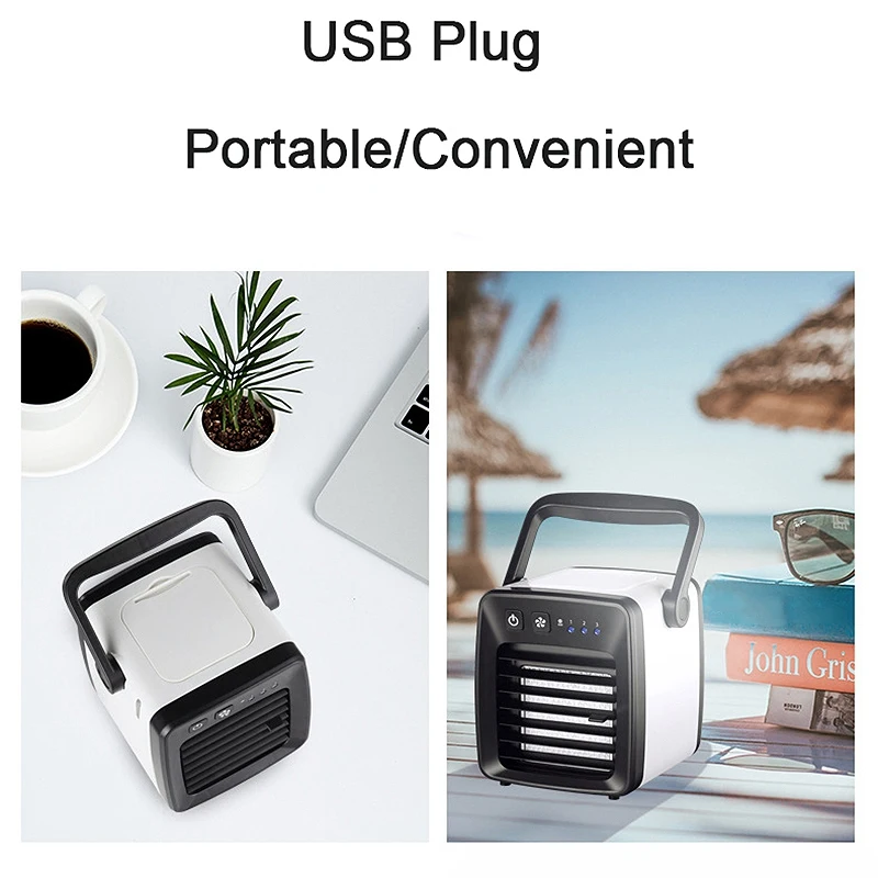 Мини Usb 3 в 1 настольный Персональный вентилятор охладитель воздуха холодильное увлажнение очистка воздуха, питание от Usb, тихая работа
