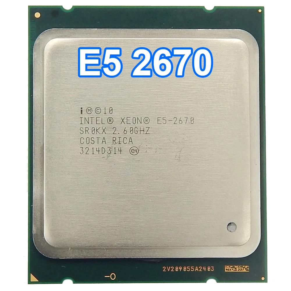 

Intel Xeon Processor E5 2670 E5-2670 CPU (20M Cache, 2.60 GHz, 8.00 GT/s IntelQPI) GA 2011 SR0KX C2