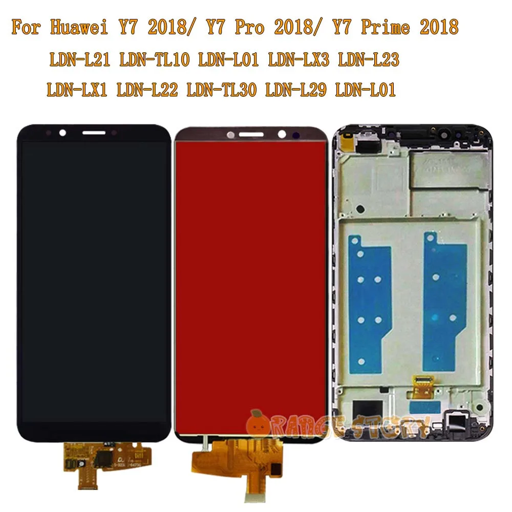 Для Huawei Y7 2018/Y7 премьер-2018/Y7 Pro 2018 LDN-L21 LDN-LX3 LDN-L01 LCD сенсорный экран стекло рамка для