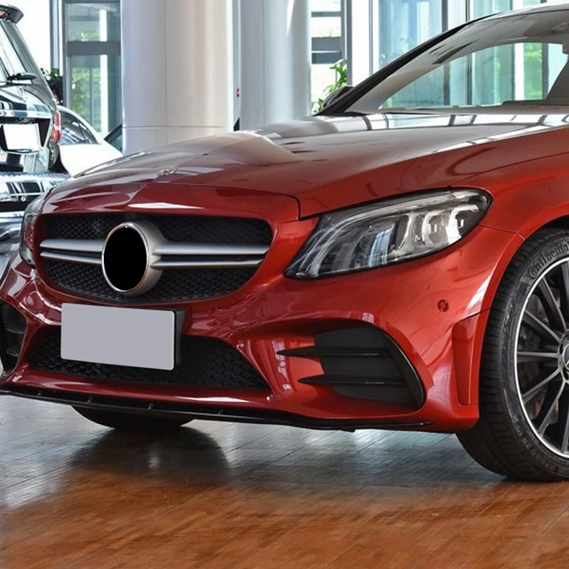 Черный Передний Бампер решетка противотуманный светильник Накладка для Benz C Class W205 S205