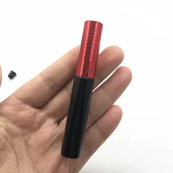 

200pcs 5ml Black Clear Empty Liquid Eye Liner Tube Eye Lash Vial Eyelash Bottle Eyeliner Container With Red Cap