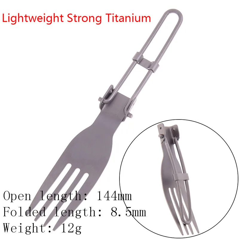 6 Style Outdoor Camping Picnic Titanium Spoon Tableware Titanium Alloy Fork Ultralight Pure Titanium Spork