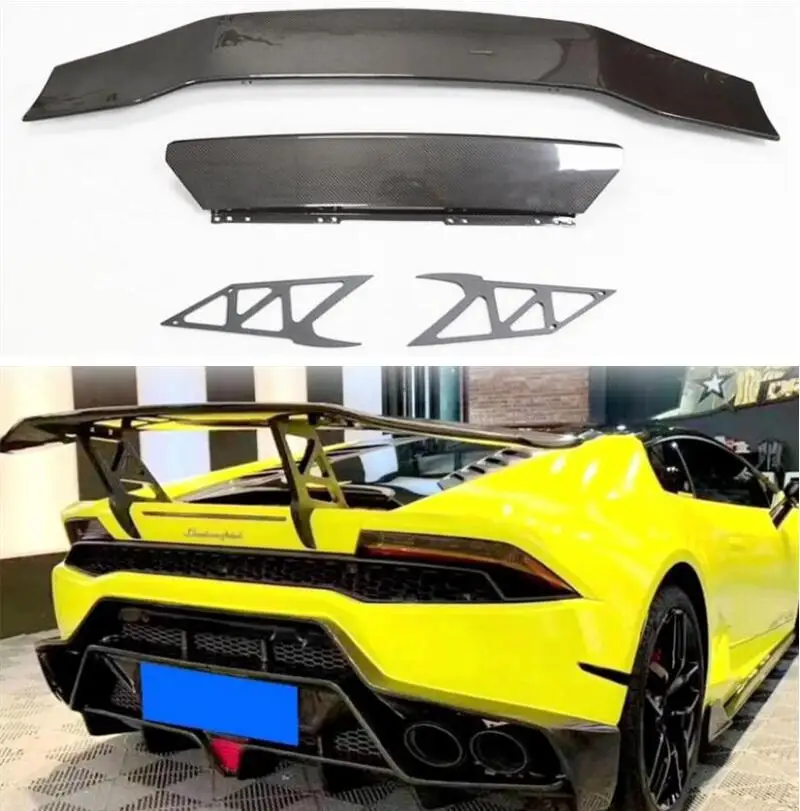 Спойлер для Lamborghini Huracan LP580 LP610 2014-2018 заднее крыло хвост фотоэлемент углеродное