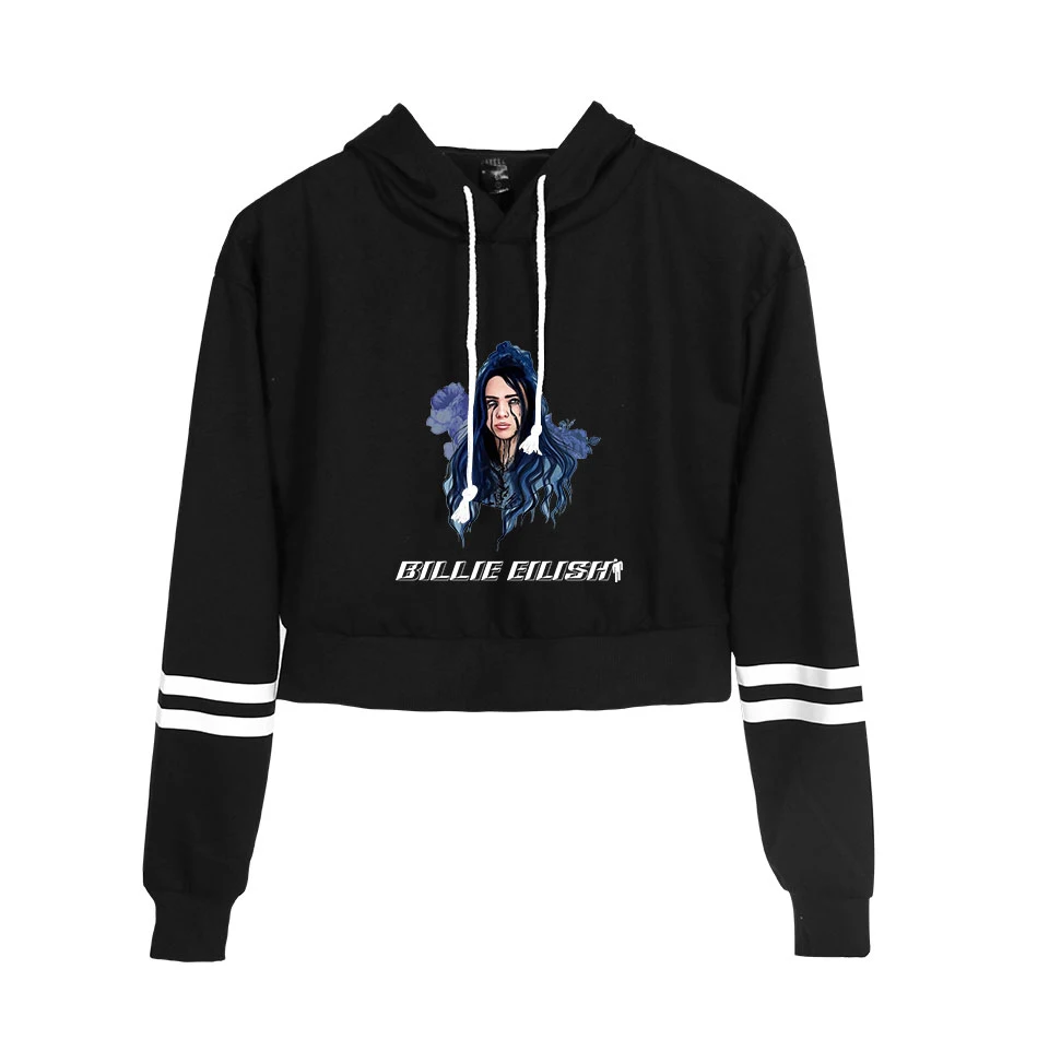 Список Billie Eilish Kpop, укороченный топ, худи для женщин, хлопок, Harajuku, высокое качество, Billie Eilish, оранжевая толстовка с капюшоном для девочек