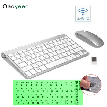 

Oaoyeer 2.4G Wireless Keyboard Mouse Set Multimedia Keyboard and Mouse Combo For officeNotebook Laptop PC with Keyboard Sticker