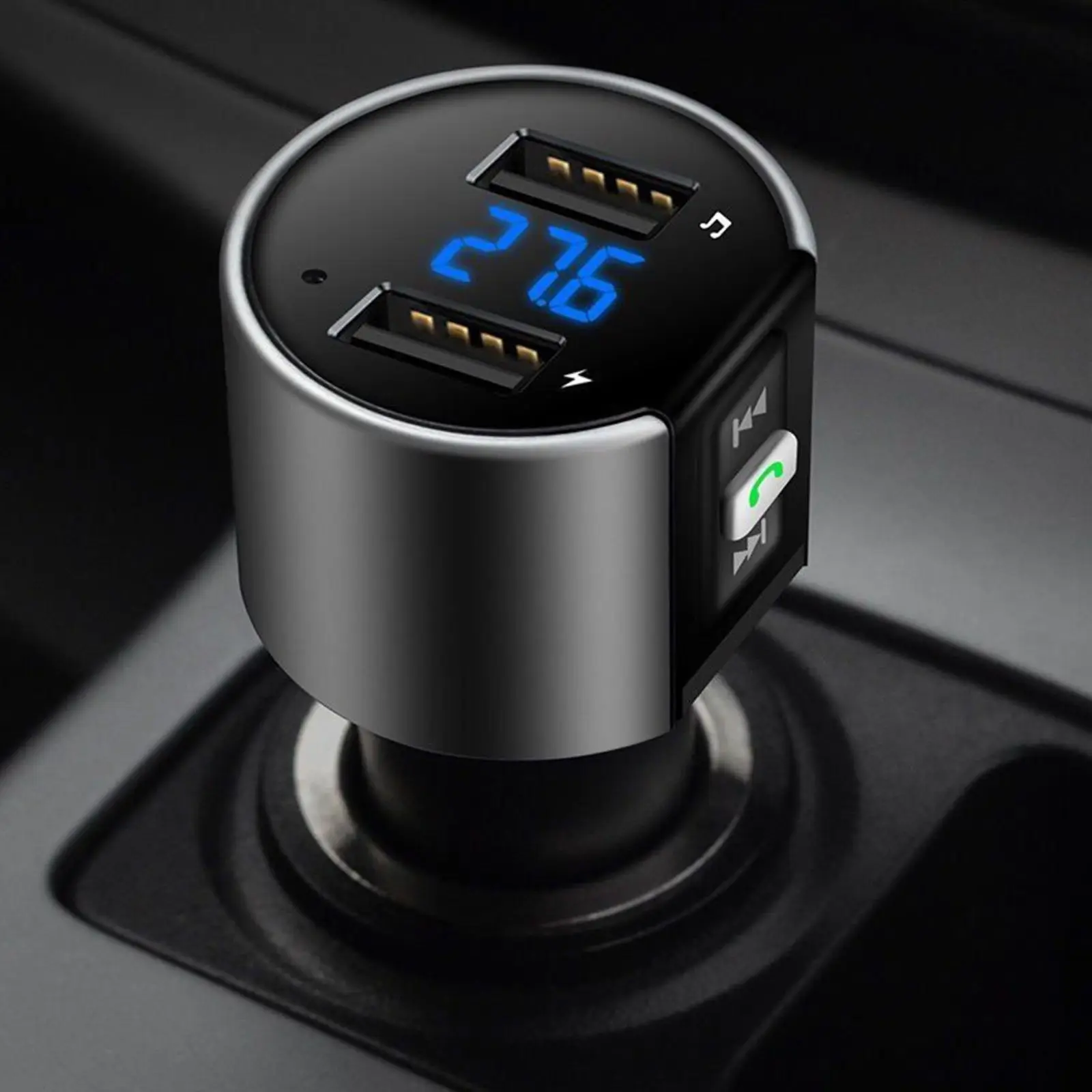 Mp3 плеер автомобильный fm передатчик двойной USB зарядное устройство комплект