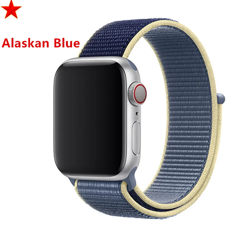 Alaskan Blue Ремешок для часов 42 мм/38 мм 44 мм/40 мм - Цвет ремешка: Alaskan Blue
