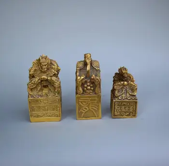 

Copper Statue Factory direct selling pure copper seal ornament Longxing Tianxia treasure seal copper ware metal crafts