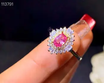 

Natural Sri Lanka Ceylon Pink Sapphire Ring Fine Jewelry 4x6mm 1pc