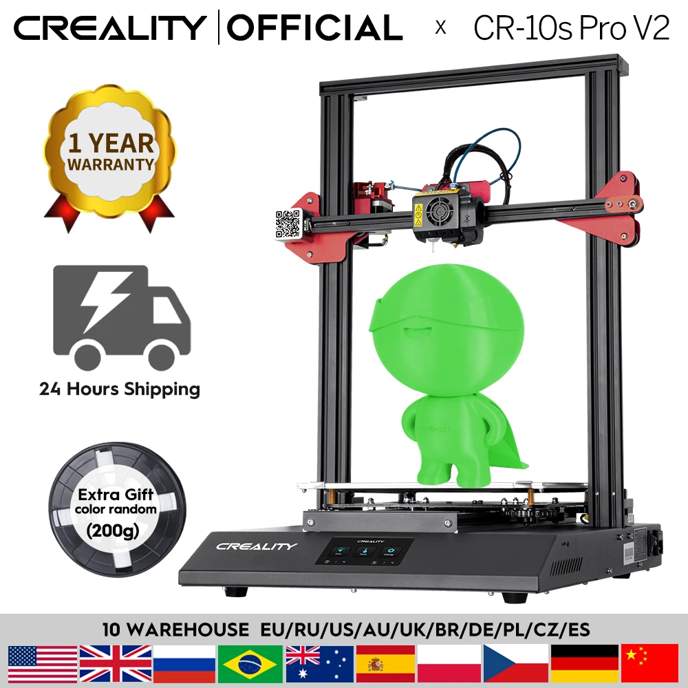 CREALITY 3D автоматическое выравнивание CR-10S Pro V2 принтер сенсорный ЖК-дисплей двойной