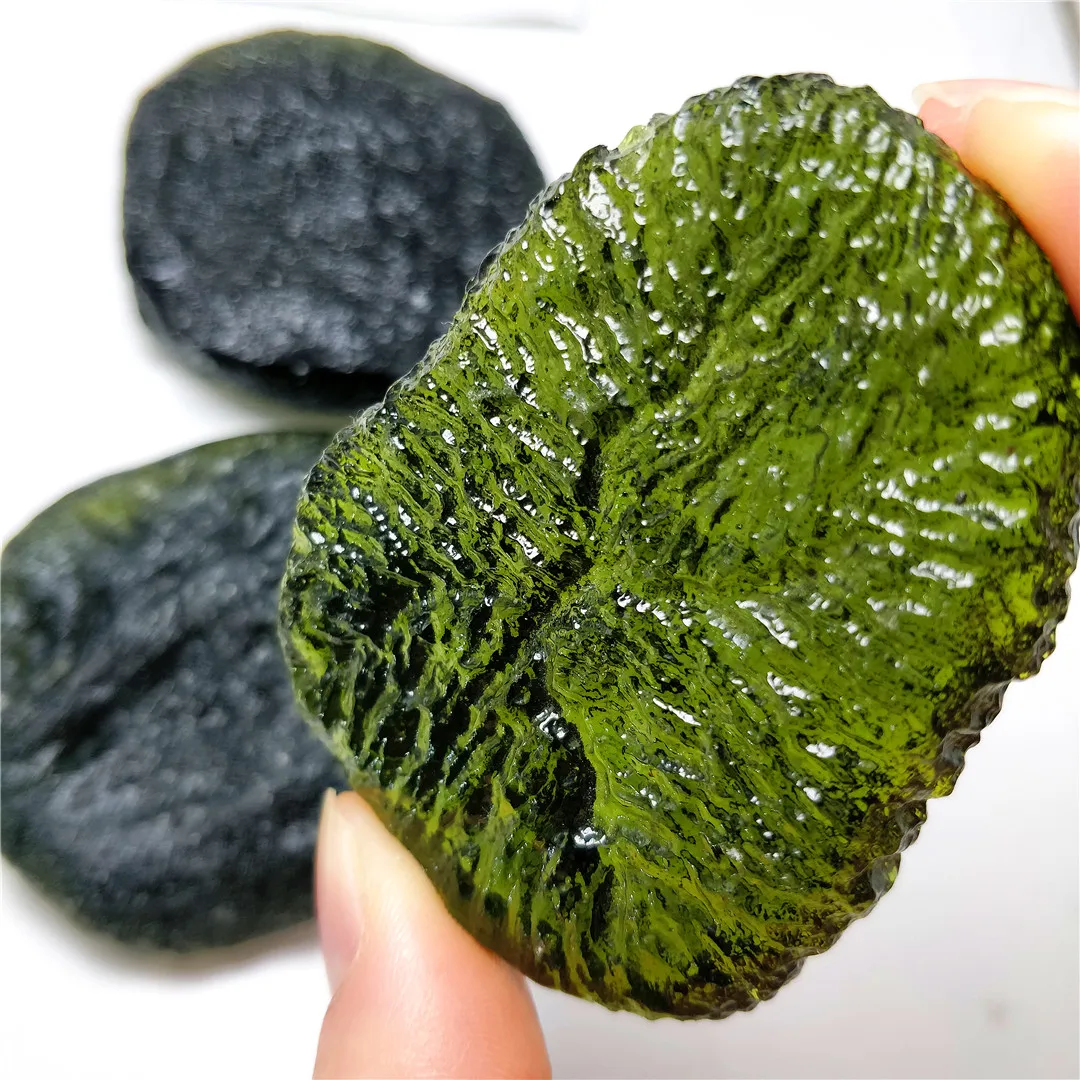 Natural Rare Raw Green Moldavite Crystal The Czech Meteorite Energy Stone  Original Gemstone Collection Counteract Evil Force - Stones - AliExpress