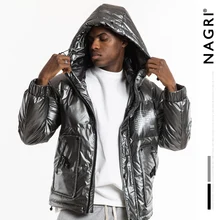 Новая модная зимняя Светоотражающая модная мужская куртка, Толстая теплая Уличная Повседневная мужская куртка с капюшоном, пальто 19Y131