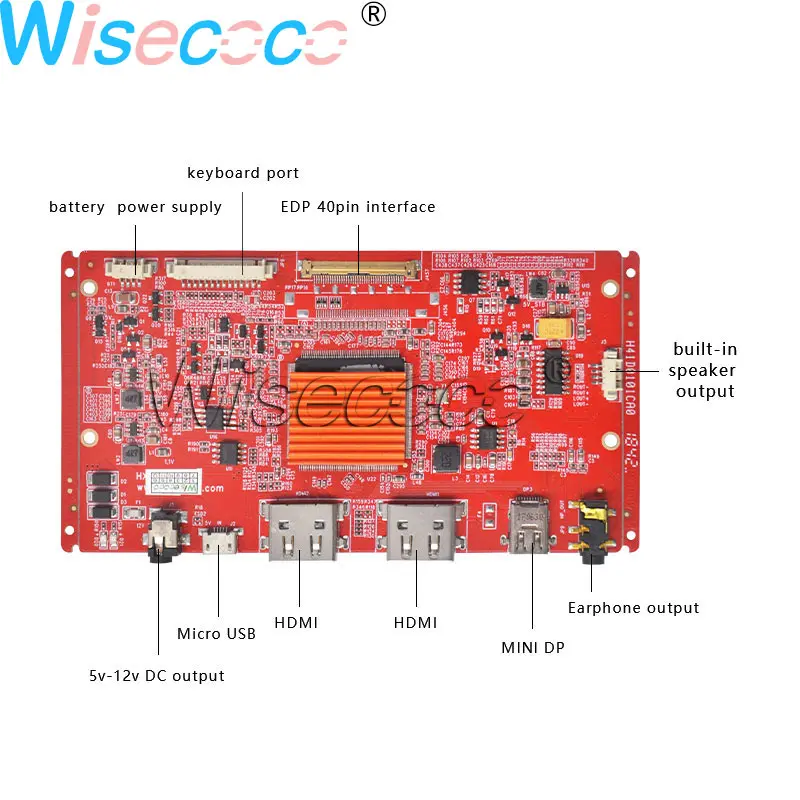 Wisecoco 12,5 дюймов 4K 3840 × 2160 ips ЖК-дисплей Удаленная подсветка с 40 контактами 2HDMI EDP DP USB плата драйвера для DIY проектора