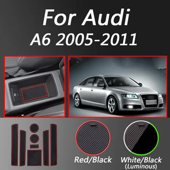 

Anti-Slip Latex Cup Cushion For Audi A6 2005-2011 Dust Proof Door Groove Mat Car Styling Interior Accessories Waterproof