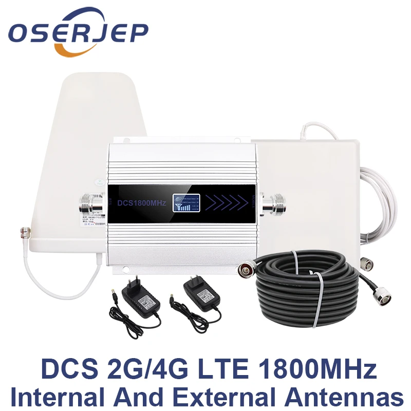 GSM Repeater 1800Mhz 4G Cell Signal Amplifier booster DCS 1800 Mobile Phone amplifier internel/external antenna | Мобильные телефоны