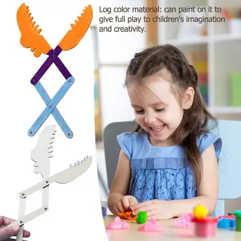 

Wooden Mechanical Arm Model DIY Children Toy Education Science Experiment children's imagination and creativity