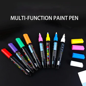 

12 Color/set Acrylic Paint Markers Medium Tip Acrylic Paint Pens for Rock Painting Ceramic Porcelain Glass Wood Fabric Canvas