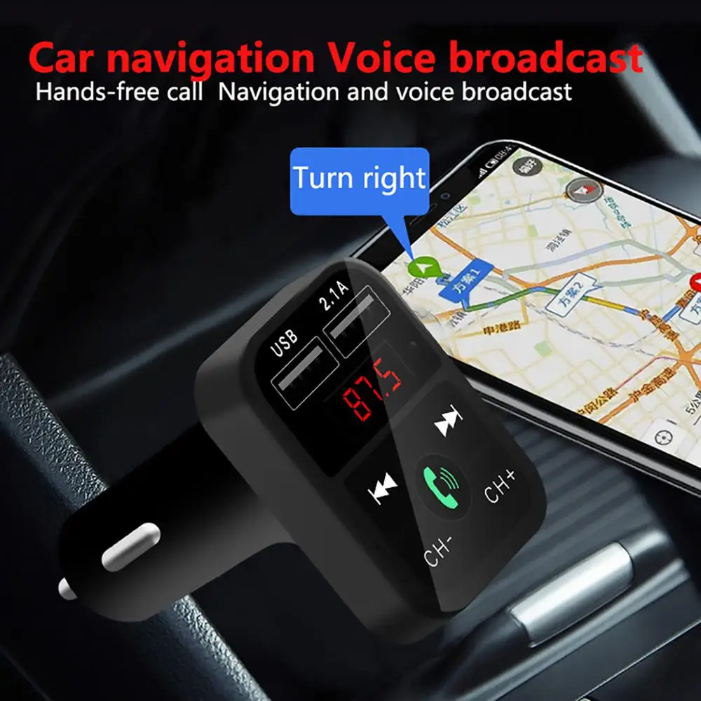Автомобильный комплект беспроводной гарнитуры Bluetooth FM передатчик ЖК MP3 плеер USB