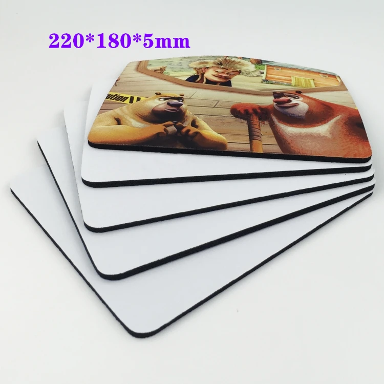 Free Shipping 10pcs 180*220*5mm Blank Sublimation Pads Rectangle Shape High Quality DIY Printing Transfer Mouse Pad