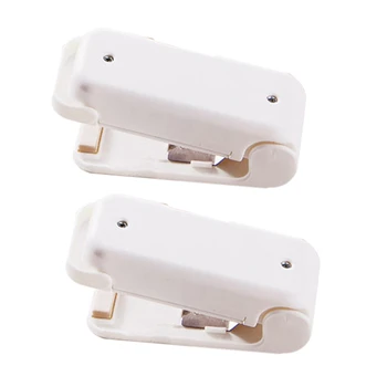 

2Pcs White Household Portable Mini Heat Sealing Machine Impulse Sealer Seal Packing