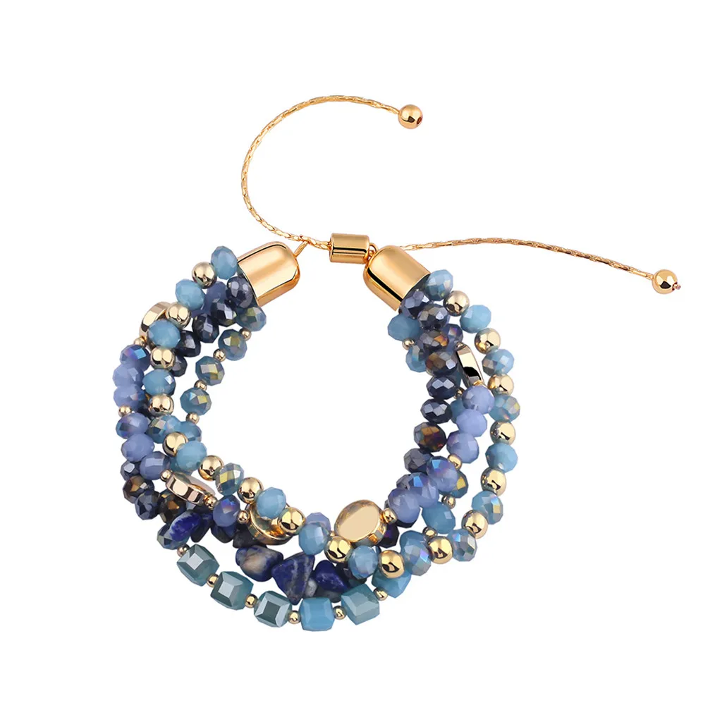 Модный кристаллический шарик очаровательный браслет цветные Кристальные