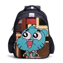 16 дюймов удивительный мир Gumball рюкзак для детей школьные сумки мультфильм игра книга рюкзак повседневный школьный рюкзак подарок