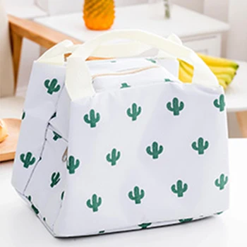 

Floral Cooler Food Pack Handle Carrying Lunch Bag Picnic Portable Large Capacity Men Thermal Insulated For Women Waterproof