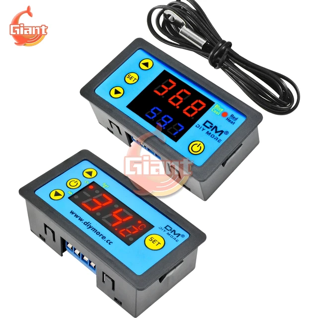 W3231 Digital Thermostat DC 12V 24V AC 110V 220V Temperature Controller LED  Single Dual Display Heating Cooling Control Switch - AliExpress