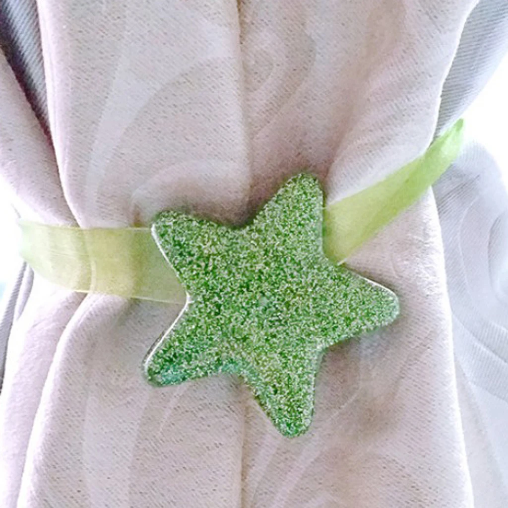 1 Piece Star Shape Magnet Curtain Buckle Magnetic Mesh Tieback Holder Window Curtain Clip Holder Strap Accessories Home Decor 