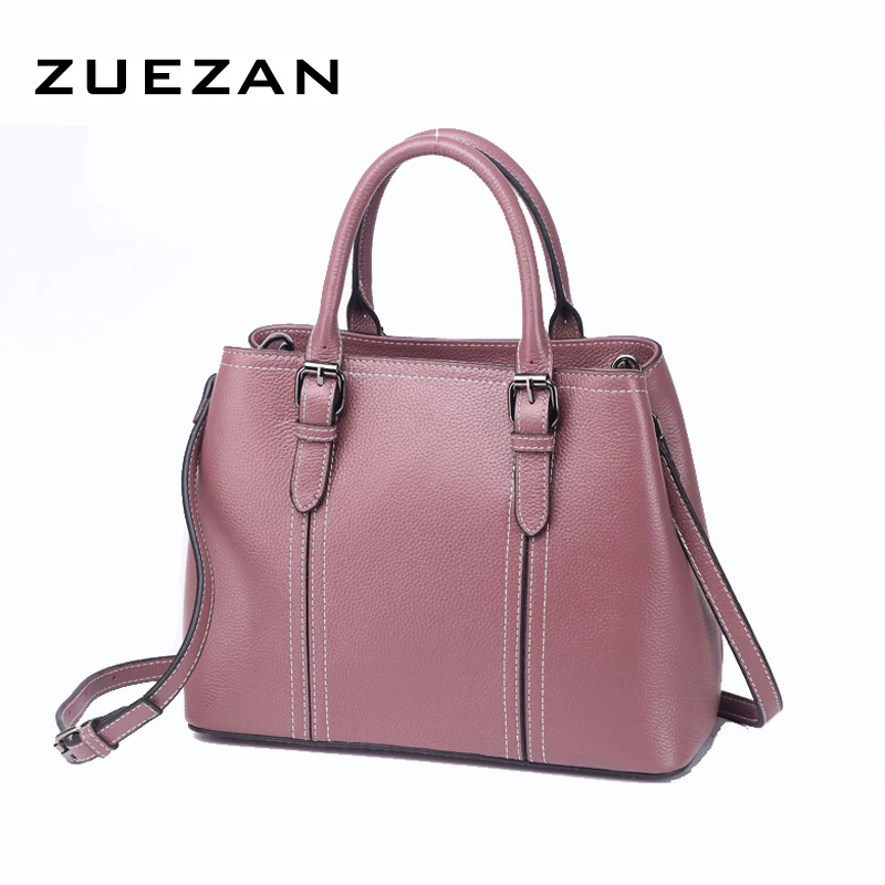 

Fashion Top Handles Tote,Women Genuine Leather Shoulder Bag, Female Casual 100% Natural Cowhide Cross-body Bags D010