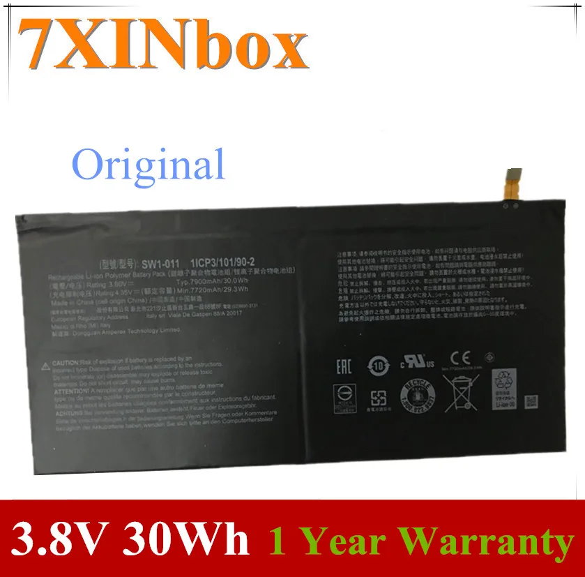 7XINbox 3.8V 7900mAh 30Wh Original SW1-011 Laptop Battery For Acer 1ICP3/101/90-2 Tablet | Компьютеры и офис