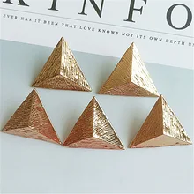 

5pc/lot 3D metal Patches for clothing DIY sew on geometric parches Beaded applique parches bordados para clothing badge