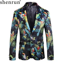 Shenrun Мужской Блейзер высокого качества, модный цветной цифровой принт, пиджак жениха, вечеринка, выпускной вечер, певец, певец, хост, сценические костюмы