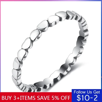 

CodeMonkey Heart to Heart Ring Simple Design For Women Making Wedding Jewelry Authentic 925 Sterling Silver Rings CMR870