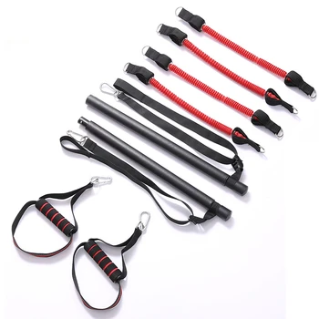 

Training Bar Fitness Yoga Pilates Stretch Rope Resistance Bands Leg Arm Strength Muscle Training Bar Set Nylon Structure Tube