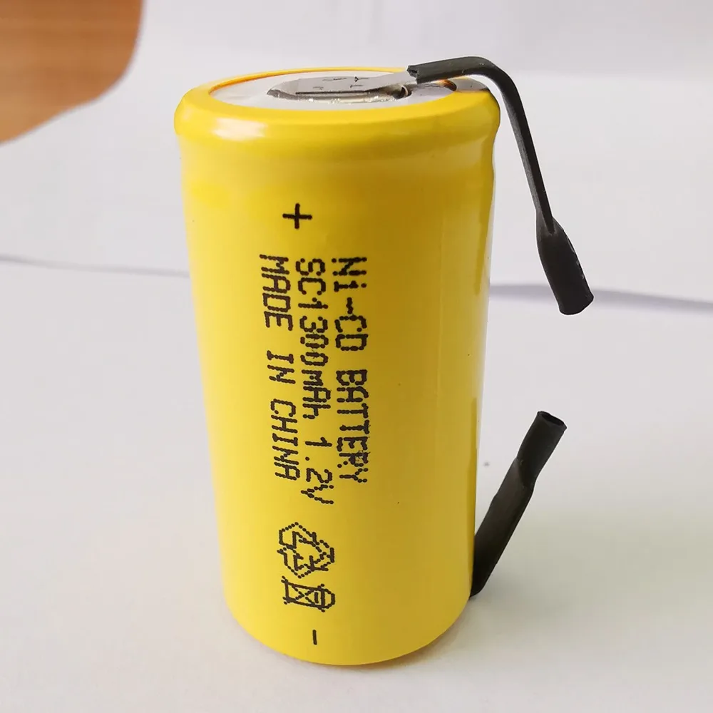 Новинка 2-10 шт Ni-CD SC1300mAh с вкладками Высокая мощность 10C 1,2 В аккумуляторная батарея для электроинструментов аккумуляторная электрическая дрель