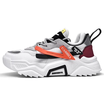 

Summer Breathable and Comfortable Trend Men's Shoes Sports Casual Shoes Fashion Non-slip Running Shoes Lace-up Sports Shoes