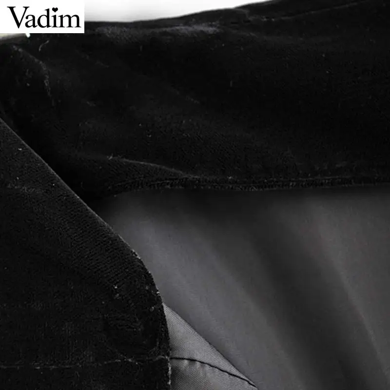 Vadim, женская сексуальная шикарная бархатная юбка с молнией сзади и оборками, необычный дизайн, женские повседневные стильные мини юбки, mujer BA856